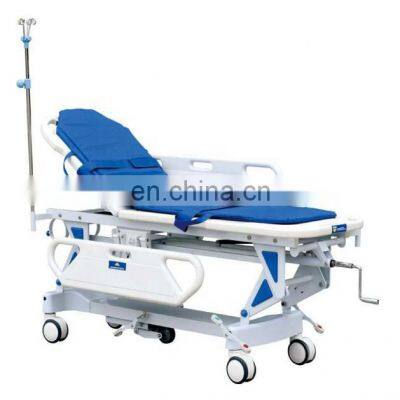 Multi-functional Luxrious Rise and Fall Stretcher Hydraulic ABS Emergency Ambulance Stretcher