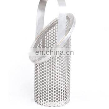 customize stainless steel wire mesh perforated bucket strainer