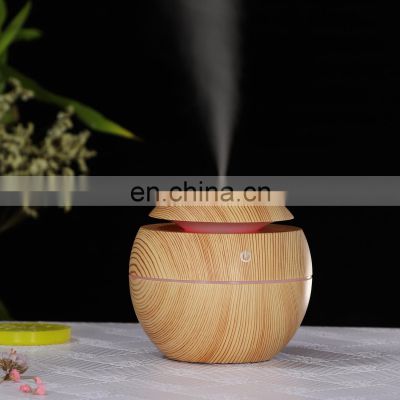 2021  USB Design Product Home Car Rechargeable Essential Oil Humidifier Wood Grain
