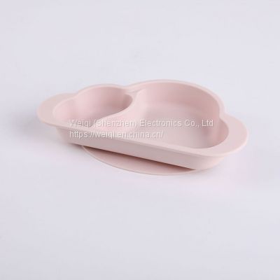 BPA Free Cloud Silicone Suction Plate by Weiqi