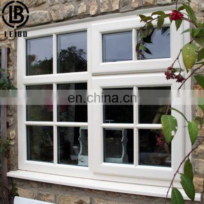 Modern style UPVC frame windows and doors with lock Casement glass plastic window