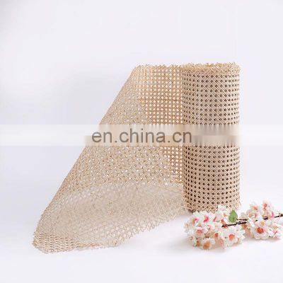 Good Price Bleached Plastic Raw Material Wicker Rattan Roll Synthetic Rattan Cane Webbing