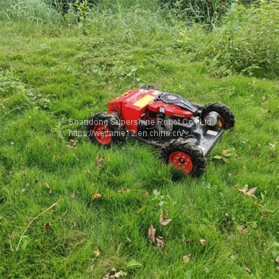 radio controlled lawn mower, China tracked remote control lawn mower price, slope mower for sale