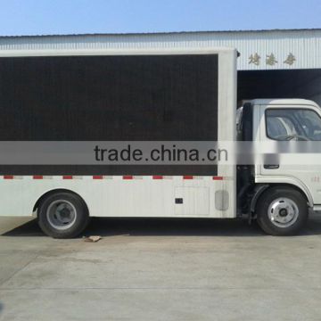 Dongfeng P10 led screen truck, Euro IV truck mobile advertising led display