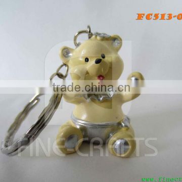 Polyresin bear figurine fashion keychain vners brand