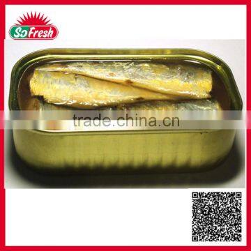 Most popular exporting ingredient fish tin can canned fish chile