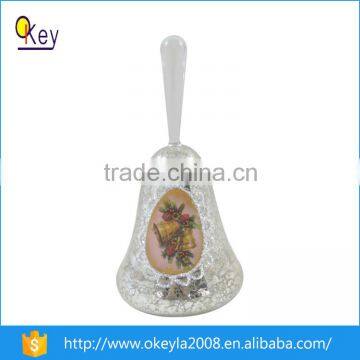 Small flashing electric glass Christmas Bell