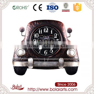Best quality mini brown car shaped long life time decorative wall clock