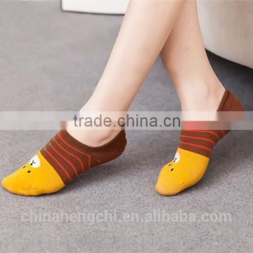 animal yellow short toe socks