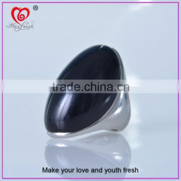 Maxfresh wholesale black onyx ring with black stone black gold ring fashion black onyx ring