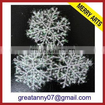 futian market yiwu china cheap outdoor snowflake glitter brads christmas decorations