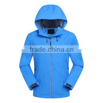 wholesale men blue fleece lined OEM softshell jacket