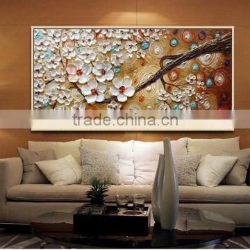 CTX-10204 modern knife flower painting handmade canvas wall art oil painting