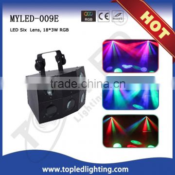 TOPLED Six Lens 18*3W RGB High Quality LED Stage Light