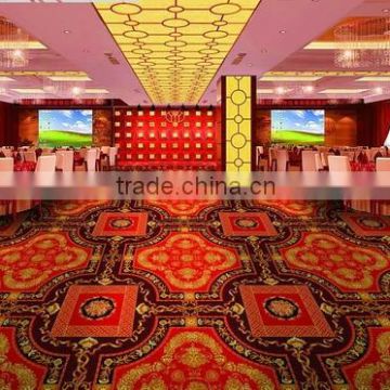 Big red top level new nylon printed luxury hotel flooring carpet