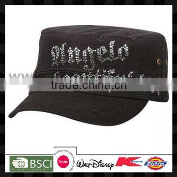 2013 fashion army cap new design army cap glitter embroidery military cap