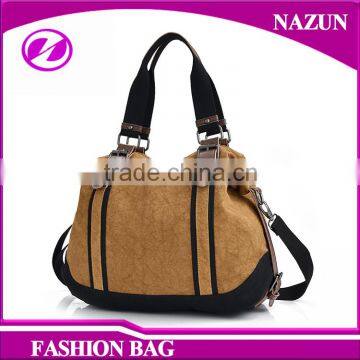 New Large Size Shopping Women Handbags Washed canvas cheap ladies bags