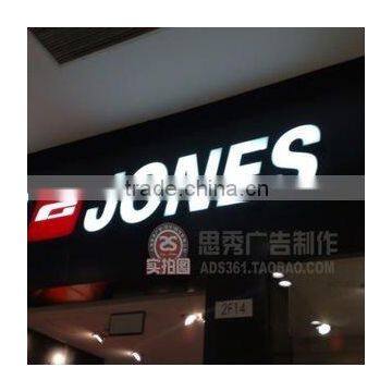 High Brightness Front Illuminated LED Acrylic Signage with Metal Side