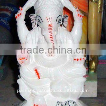 White Marble Lord Ganesh Statue