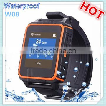 W08 waterproof ip67 sport watch gps outdoor smartphone smartwatch with heart rate monitor