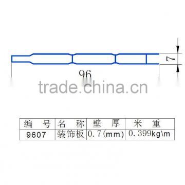 9607 alumium profiles 6063 T5 for decorative sheet