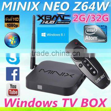 2016 dragonworth wholesale ! Latest DDR3 2GB 32GB EMMC MINIX NEO Z64 kodi windows8.1 tv box