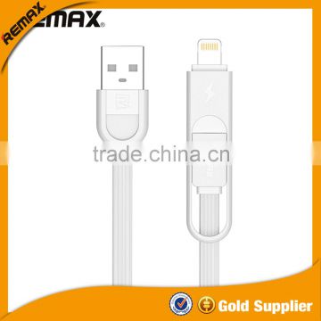 REMAX Elegant 2 in 1 High Speed Quick Chargin Data micro USB Cable for android mobile phone
