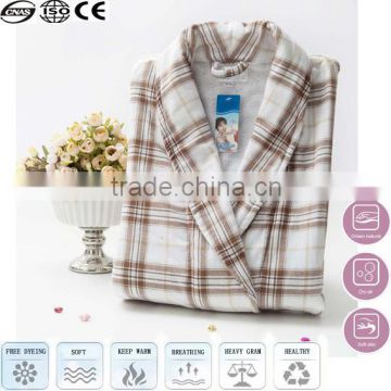 brown white grid wholesale couples cotton nightwear