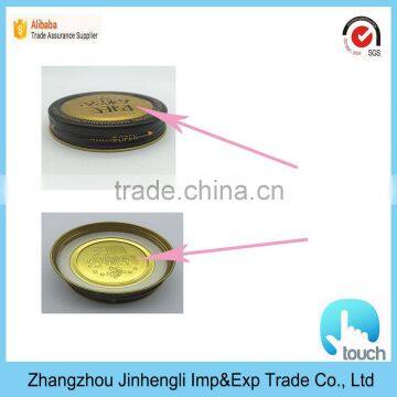 aluminum screw metal cap threaded with embossed logo