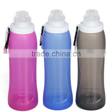 S3 500ml 3 colors travel silicone water bottle