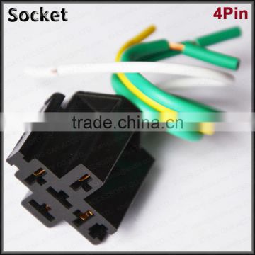 4 pin car relay socket 12V 24v 40a/14vdc relay socket