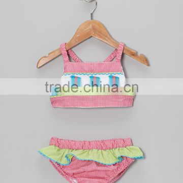 Wholesale smocked bikini for baby girls Summer 2015