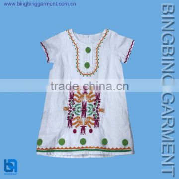 ladies embroidery shirt dress