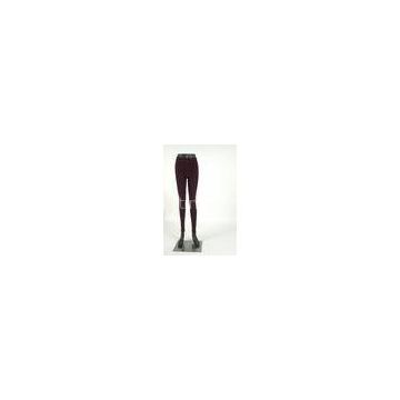 Burgundy Cotton Footless Tights Girls , Breathable Organic Cotton Tights