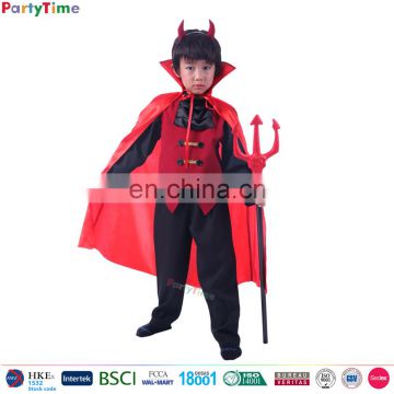 children cosplay Animation costume red horn devil kids halloween costume boy