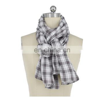 Guangzhou Direct Factory Cotton Check Double-Layer Scarf