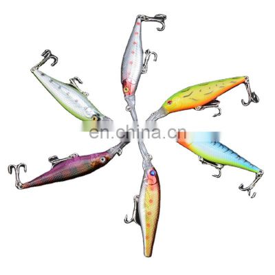 11cm 10g  6colors  3D Bionic eyes Saltwater Fish Baits with Treble Hooks  Long Tongue Sinking  Minnow Bait Fishing