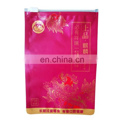 Food Packaging Plastic Aluminum Foil Bag Custom Printed Food Pouch / Dried Snack / slider packaging pouch