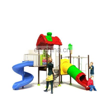 Kindergarten durable outdoor playhouse play equipment with slides children swing