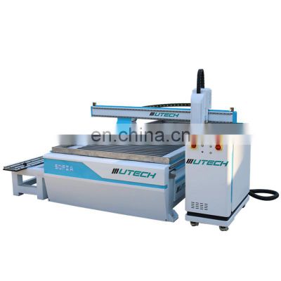 UTECH Wood PVC MDF cutting machine cnc router 1325  plywood moulding machine for kitchen door with rotary