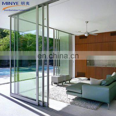Custom designs used commercial aluminum large glass entrance sliding doors