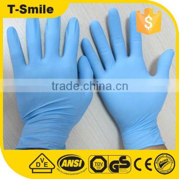 Blue cheap power free medical safty nitrile gloves