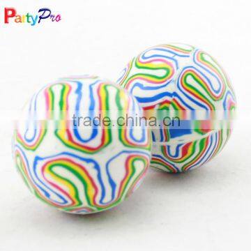 2016 hot selling economic striated custom printed bouncy balls