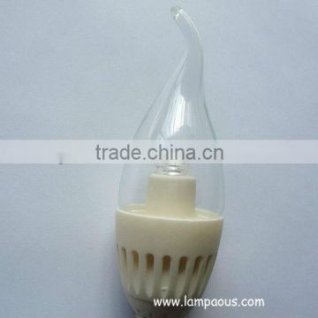 3w e14 ceramic cooler candle shaped light bulbs