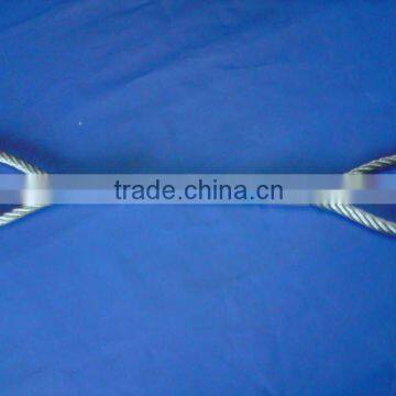 Ungalvanized / Galvanized soft steel wire rope slings for Crane