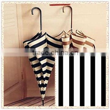 190T polyester black and white stripe printing taffeta umbrella material