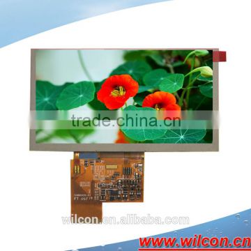 5inch 800*480 RGB interface 800nits sunlihgt readable panel screen