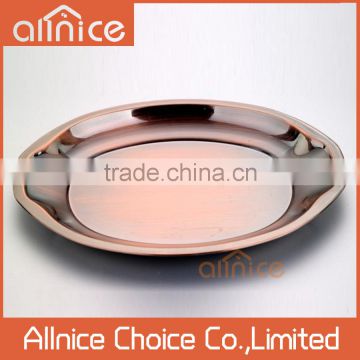 Special Color high mirror fruit tray/stainless steel food tray