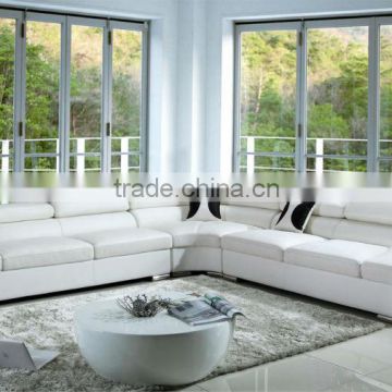Modern luxury italian leather corner sofas, living room sofa