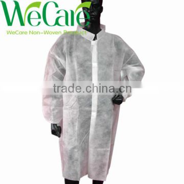 Disposable Non Woven white collar laboratory coats